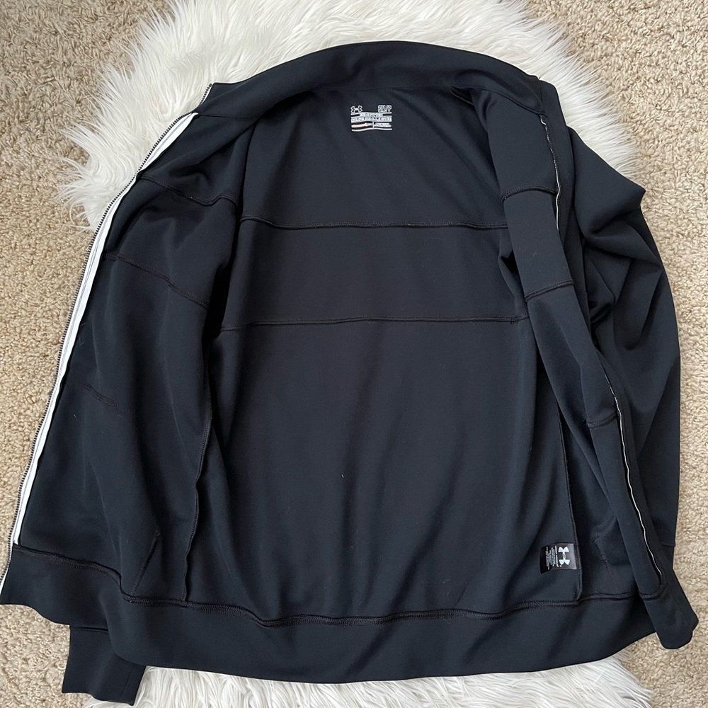 {Under Armour} Hero Semi-Fitted Full-Zip Track Jacket in Black - Women's Small - Picture 8 of 10